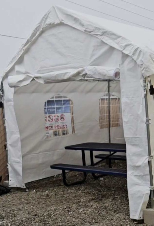 Solid Front Zipper Tent Wall 10ft/20ft